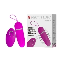 Pretty Love Debby – ou vibrator din silicon cu telecomandă (mov)