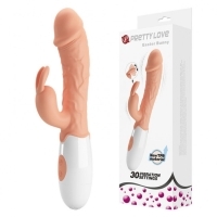 Pretty Love Easter Bunny – vibrator realist pentru stimularea punctului G și a clitorisului (culoare nude)