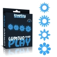 Lovetoy Lumino Play (4 buc) - inele strălucitoare în întuneric
